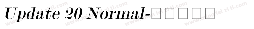 Update 20 Normal字体转换